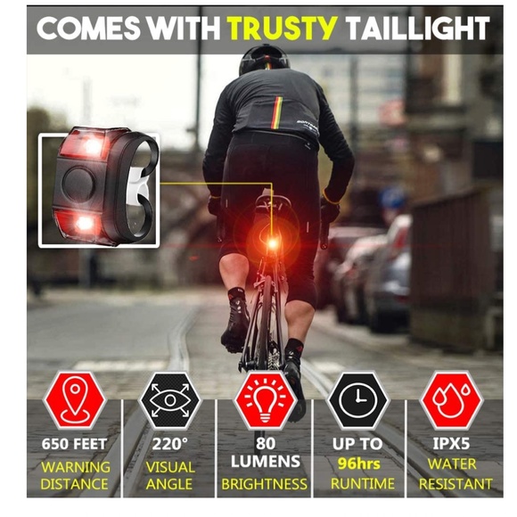 NEW Powerful Headlight and Taillight Rear LED Safety Bike Lights - Picture 6 of 9